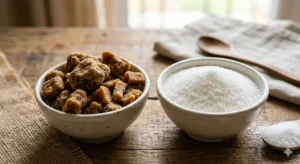 Read more about the article Is Jaggery (Gur) Safe for Diabetics? The Truth About Jaggery vs Sugar for Blood Sugar