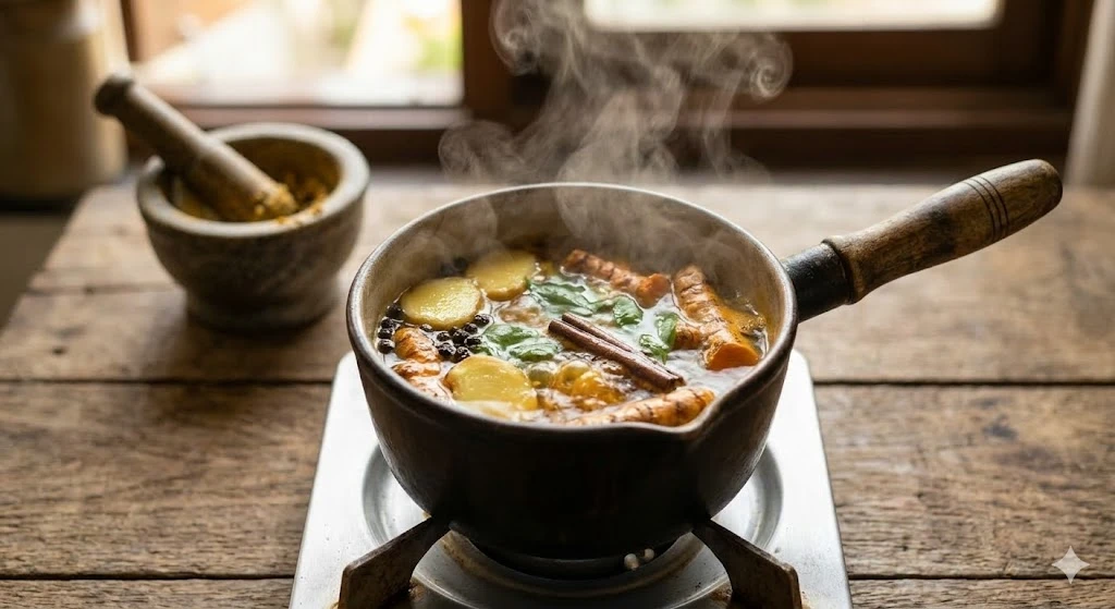 Recipe 3 Sore Throat Kadha with Mulethi Licorice Root